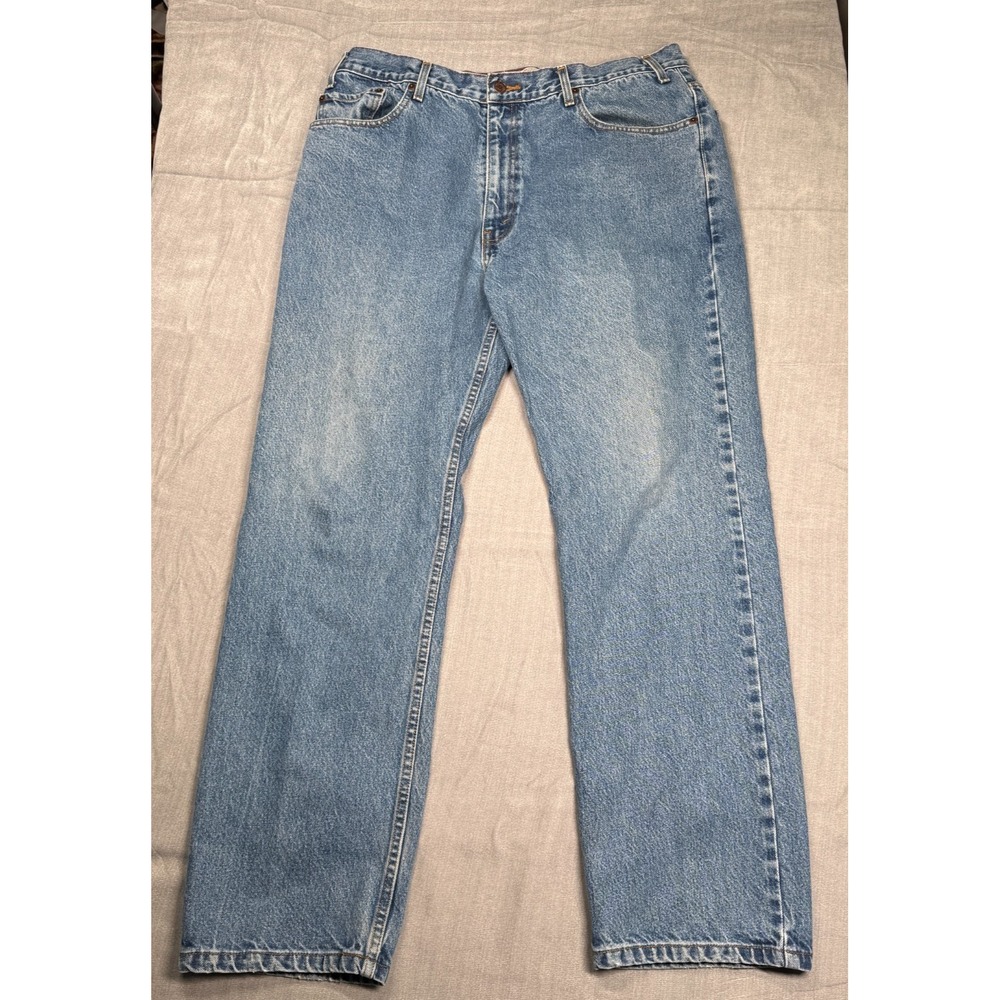 Levi Strauss Signature Jeans Mens 37x31 Regular Fit Light Wash Denim Pants